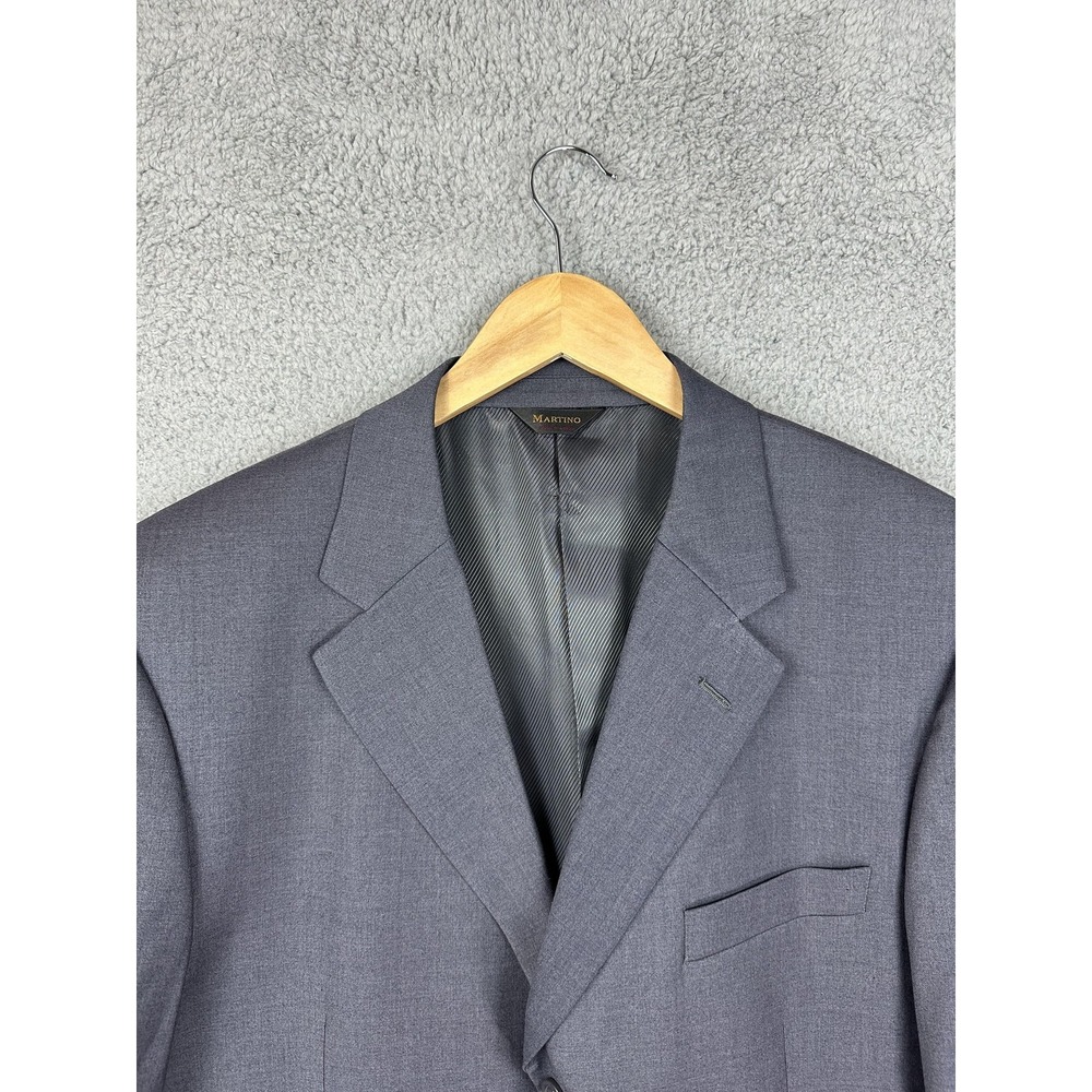 Martino Blazer Mens 42R Gray Hi New Tex Super Wool Feels Sport Coat Jacket New